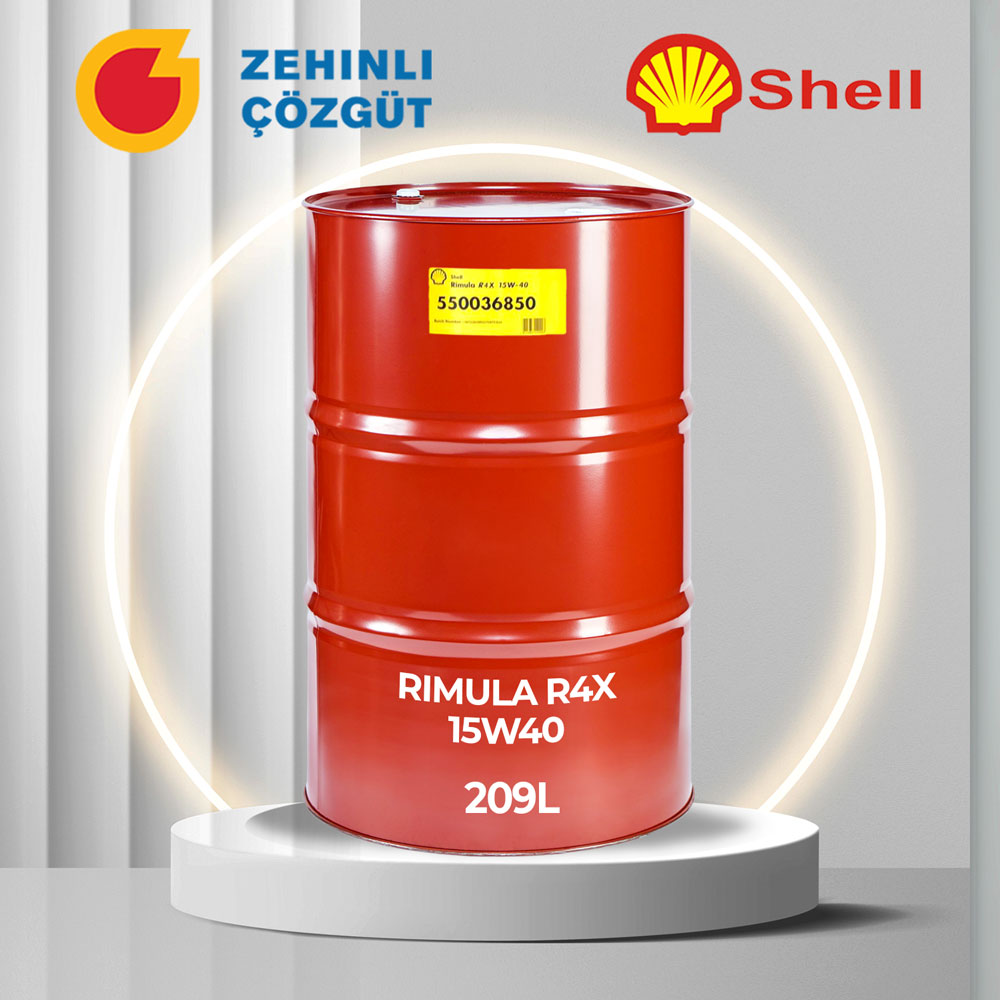 “Shell Rimula R4X 15w40 208L”: agyr dizel dwigateli ýagy